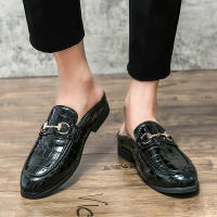 Sandalias con diseño de piedra sintética para hombre, zapatos con hebilla de herradura, tacón versátil, a la moda - details 13