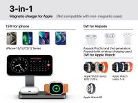 inalámbrico con mag-Safe, estación de Carga iPhone 3 en 1 para Apple Watch, Cargador inalámbrico inductivo Plegable para iPhone - details 10