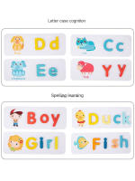 Alfabeto Inglés de madera, juguetes educativos de aprendizaje de palabras de ortografía para niños, juegos de rompecabezas - details 2