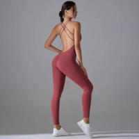 Hamidou-body de Yoga elástico, ropa de gimnasio, ropa deportiva de realce, mono de entrenamiento sin espalda, conjunto de Yoga de alta elasticidad para gimnasio - details 28