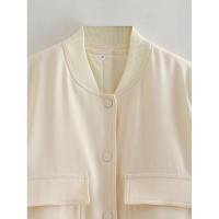 BUNO-Chaqueta Bomber de manga larga de Color liso para mujer, abrigo Vintage con cremallera a la moda, Tops, chaquetas básicas holgadas elegantes para mujer - details 32