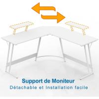 Mesa de Juego en Forma de L 130x130cm Soporte para Monitor Soporte para Auriculares - details 79