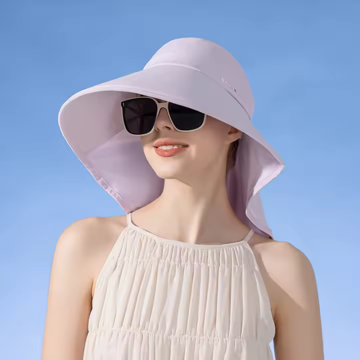 Gorra de Sol con Protección UV 100% para Mujer Sombrero de Verano con Tirantes Grandes - 1