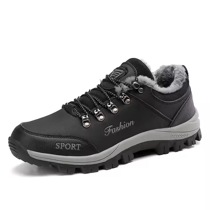 Zapatos de Senderismo Invierno para Hombres Botas Cálidas Exteriores para Acampar Antichoque Zapatillas de Escalada con Cordones - 1