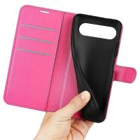 Funda tipo folio de piel sintética con textura de lichi para Google Pixel 9 Pro - details 2
