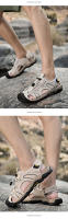 Sandalias de Cuero de Vaca de Primera Calidad Tamaño Grande Ideal para Montañismo, Viajes al Aire Libre, Ocio de Verano para Hombres Estilo de Bolsa de Cabeza - details 22