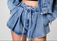 Chaqueta vaquera de estilo ropa de trabajo para mujer, traje corto adelgazante de cintura alta, holgado, 2025 - details 3