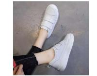Deportes de moda para mujer con tenis con cordones, zapatos casuales blancos - details 5