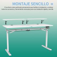 160x70cm Mesa Escritorio Elevable, Mesa Elevable Escritorio, Mesa Gaming Blanco, Secretaria Elevatoria, Memoria de Altura Ajustable, Adecuado para Estudiar, Trabajar, Juegos - details 18