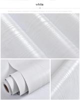 Pegatina de Renovación de Muebles Blanco Puro Autoadhesiva, Impermeable, Decoración de Madera para Escritorio Armario Puerta - details 6