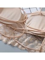 Top de Encaje Sexy sin Mangas para Mujer Verano Top Sólido sin Relleno Bralette - details 11