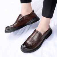 Nuevos zapatos informales de negocios de otoño, zapatos individuales de suela gruesa de cuero genuino de alta gama para hombres - details 8