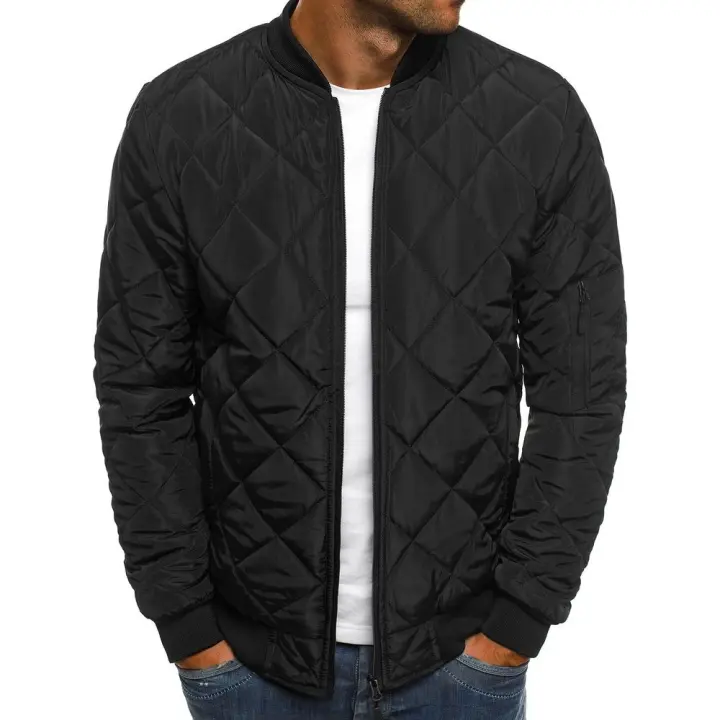 Chaqueta de cuello alto de moda para hombre, abrigo de otoño e invierno. - 1
