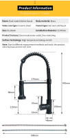 Grifo de resorte para cocina, agua fría y caliente - details 10
