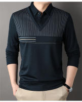 Caumanl-Camiseta de manga larga para hombre, ropa de trabajo informal de negocios, corte Regular, talla europea, moda de otoño - details 9