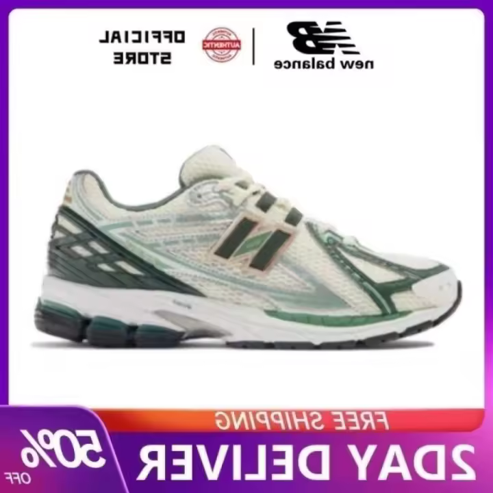 LETEN 【100% auténtico】 1906R Zapatillas para correr Unisex Blanco Verde Low Top M1906RL1 Pegatinas de pared - 1