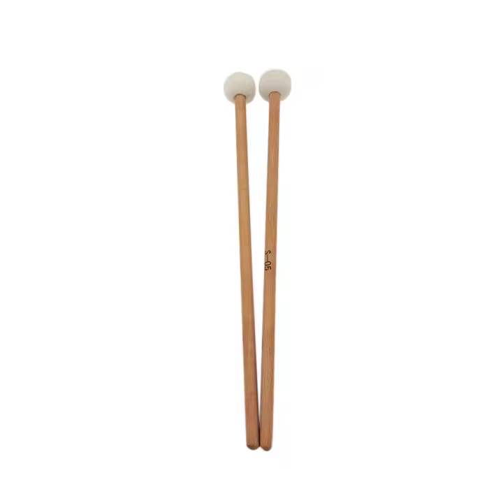 Mazos de fieltro con mango de madera, baquetas de tambor, accesorios para instrumentos de percusión, 1 par - 1