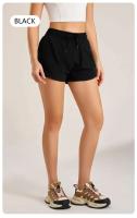 Pantalones cortos deportivos para mujer, pantalones de yoga holgados con cintura de tres cuartos, elásticos, de secado rápido, transpirables y antideslumbrantes - details 15