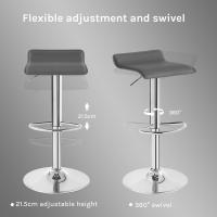 Taburetes de Cocina Giratorios 360° Altura Ajustable con Reposapiés Taburetes Altos con Asiento PVC para Comedor, Salón y Cafetería Negro+Negro - details 29