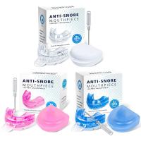Protector bucal antironquidos ajustable con caja de almacenamiento, boquilla cómoda antironquidos, transparente, mejora el sueño - details 5