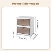 Caja de almacenamiento de plástico plegable, gruesa y duradera, transparente, apilable con tapas y ruedas, para dormitorios, salas de estar, coche - details 15
