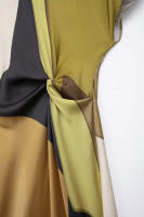 TRAFZA-Vestido largo con estampado para mujer, prenda de manga corta con cuello redondo y botones en la espalda, elegante y ajustado, para verano - details 13