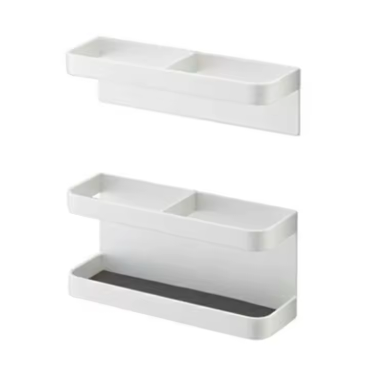 Soporte magnético para paraguas montado en la pared, estante de almacenamiento de paraguas ajustable de doble capa, organizador de paraguas de Metal sin agujeros para el hogar - 1