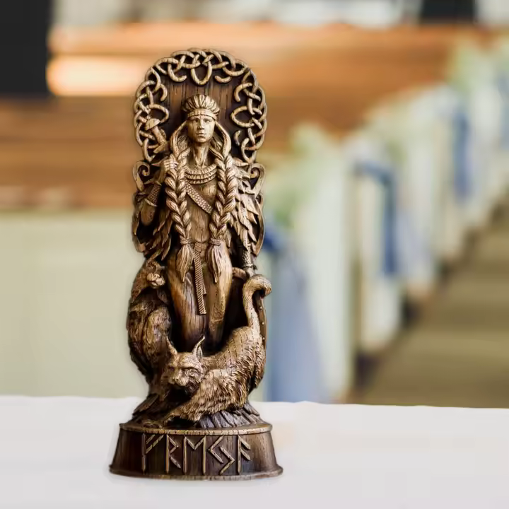 Adorno de estatua de Thor para el hogar, artesanía de resina de dioses nórdicos, mitos y leyendas, nuevo - 1