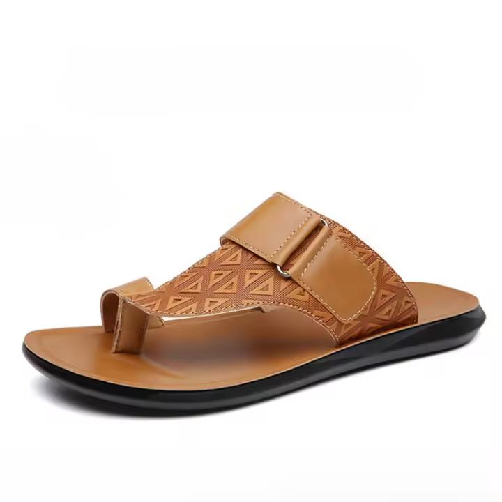 2025 verano hombres sandalias de cuero gran tamaño moda cien con simple juventud masculina playa zapatos zapatillas - 1