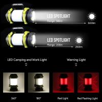 Lámpara LED para acampada, linterna recargable por USB, foco regulable, luz de trabajo, reflector impermeable, linterna de emergencia - details 3