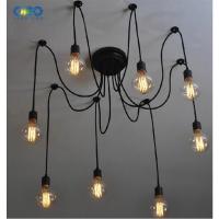 Lámpara colgante de araña de cable negro Vintage, múltiples fuentes de luz, Simple, comedor, café, 1-2m - details 10