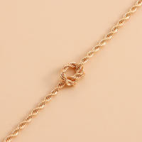 Collar con colgante de circonita y corazón de melocotón de doble capa para mujer, joyería con temperamento, cadena de giro Simple - details 10