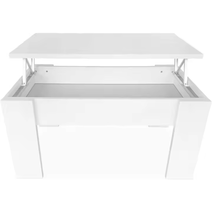 Somnia Descanso - Mesa de Centro Elevable, Mesita de Salón o Comedor, Acabado en Color Wengué, Medidas: 90 cm (Ancho) x 50 cm (Fondo) x 46-57 cm (Alto) - 1