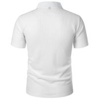 Nuevo Camiseta de manga corta de seda de hielo de malla de alta gama Paul, camiseta para hombre con cuello, color sólido de verano - details 3