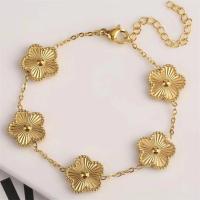 Pulsera floral femenina de acero inoxidable 304L, perfecta para diario y trabajo, regalo elegante de joyería - details 4