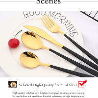 Juego de Cubiertos de Cena Sier de Acero Inoxidable 20Pcs Palillos, Cuchillos, Cucharas de Postre en Acero Inoxidable Accesorios de Muebles al Aire Libre - details 4