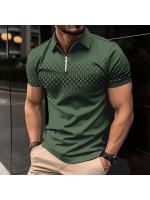 Polo de verano 2025 para hombre, manga corta, top de moda popular, estampado, corte ajustado. - details 7