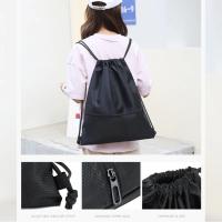 Mochila ligera con cordón para hombres y mujeres, Mochila deportiva para Fitness, mochila de ocio al aire libre, bolsa con cremallera - details 7
