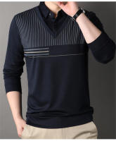 Caumanl-Camiseta de manga larga para hombre, ropa de trabajo informal de negocios, corte Regular, talla europea, moda de otoño - details 8