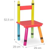 Juego de Mesa y Sillas para Niños Multicolor 2 Sillas, Madera, Minimesa y Minisillas, 44,5 x 60 x 40 cm - details 4