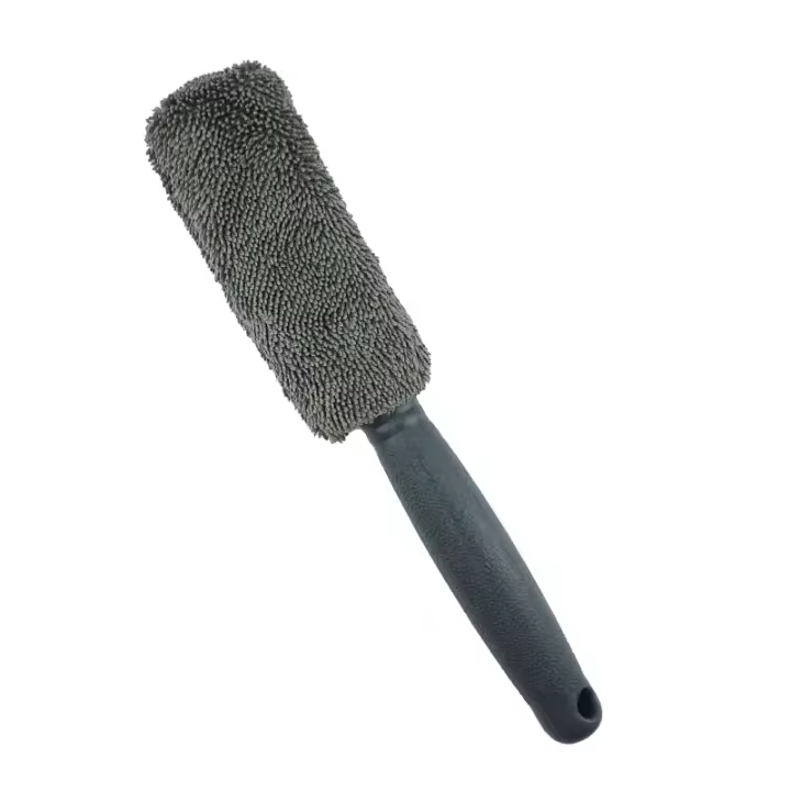 Cepillo de Lavado de Ruedas Portátil de Microfibra Herramienta de Limpieza de Neumáticos con Mango de Plástico para Autos y Motos - 1