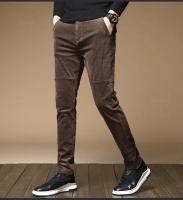 Pantalones de Veludo Cálidos de Invierno Moda de Negocios Casuales para Hombres Tela Elástica - details 12