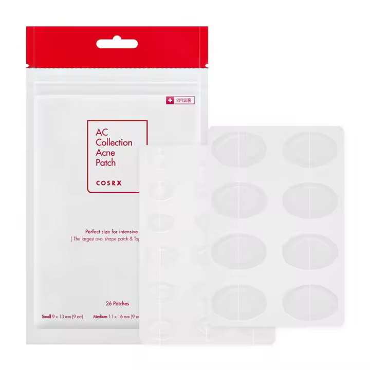 COSRX AC Collection Parche para el acné, 26 parches con extracto de Centella asiática, cobertura para imperfecciones y granos, pegatinas para cara y cuerpo - 1
