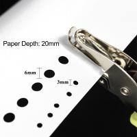 Máquina perforadora de un solo orificio, Mini perforadora de papel creativa portátil, 3 colores disponibles, alicates antideslizantes para álbumes de recortes, 3/6mm, 2 uds. - details 10