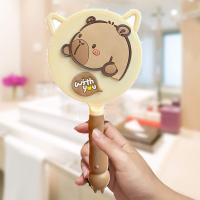 Espejo de mano Capybara con Mango antideslizante, espejo de maquillaje ligero y duradero con dibujos animados, agarre cómodo, espejo de tocador resistente al agua - details 6