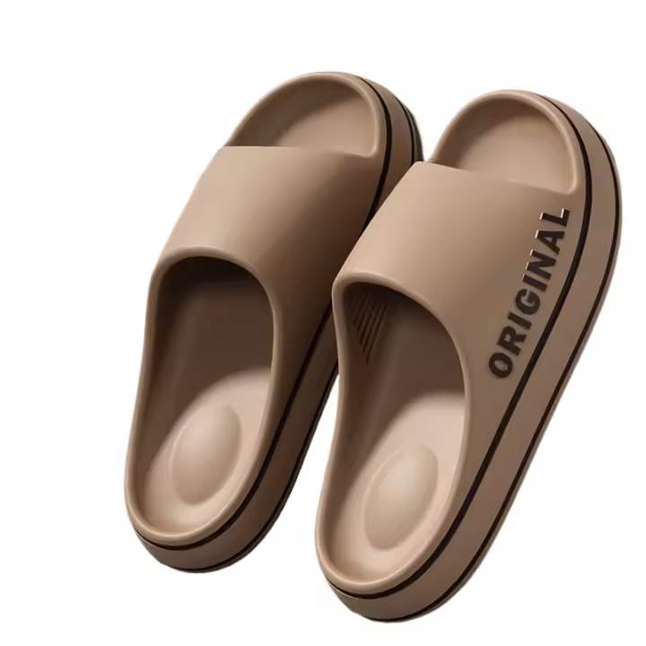 Feslishoet Zapatillas de Playa para Hombres y Mujeres Suela Gruesa, Antideslizante, Color Sólido, Estilo de Verano para Parejas - 1