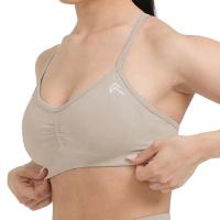 Bralette de tirantes sin esfuerzo para mujer, ropa interior deportiva de LICRA sin costuras, elástica, transpirable, mejora el pecho, ocio - details 18