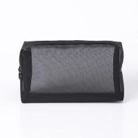 Neceser de viaje para mujer, bolsa de aseo de malla negra transparente, organizador de maquillaje, bolsa de lavado, pequeña y grande - details 10
