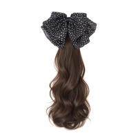 Cola de Caballo baja, lazos negros, extensión de cabello con nudo, postizo, cola de caballo larga y rizada, peluca de cola de caballo con Clip de garra suave Natural para uso diario - details 12
