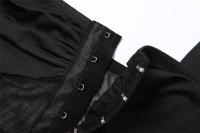 BUNO-monos de malla de retales para mujer,con tirantes finos, moldeador de cuerpo, mono ajustado transparente, fiesta para niñas, Club de una pieza - details 10